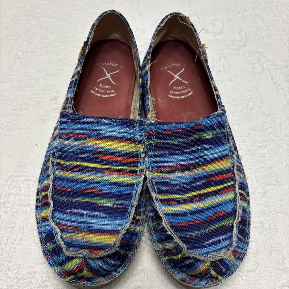 Twisted X Slip On Loafer Multicolor Southwestern Women's 7